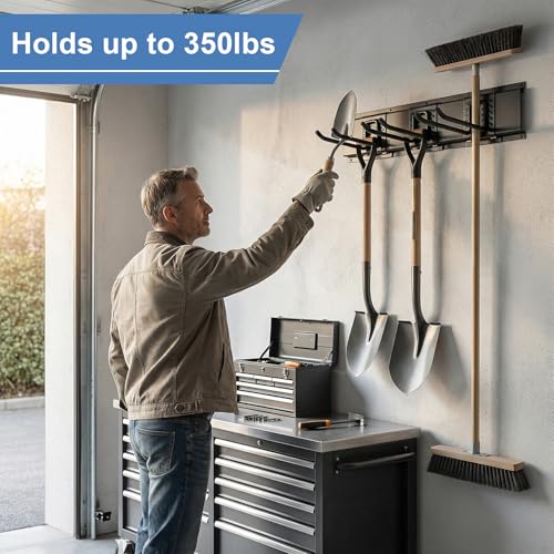 Garage Wall Organizer - 48in Heavy Duty Storage Rack (350lbs - Image 3
