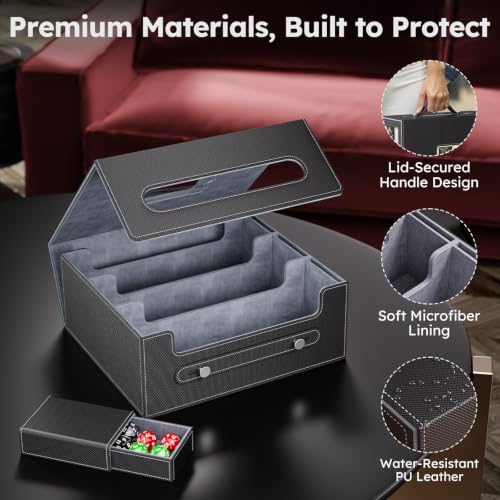 Trading Card Storage Box, 2600+ MTG Deck Box with Magnetic Lid - Image 7