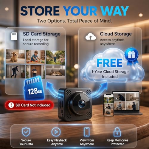 Mini WiFi Camera Nanny Cam with Free Cloud Storage, Small Cameras - Image 4