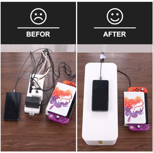 Tuwechen 3 Pack Cable Management Box, Cable Organizer Box to Hide - Image 8