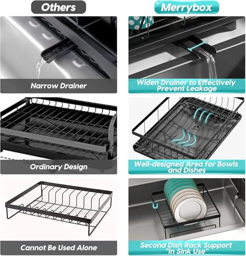 MERRYBOX Dish Drying Rack Space-Saving Dish Racks for Kitchen - Image 5