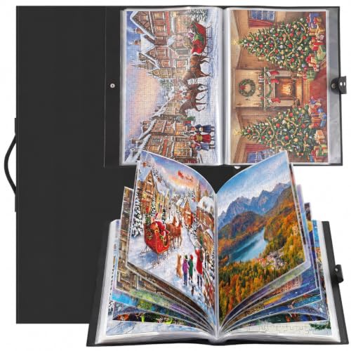 Feifeiya 30 Pockets Puzzle Folder 500pcs Black 21x15.5 - Image 2