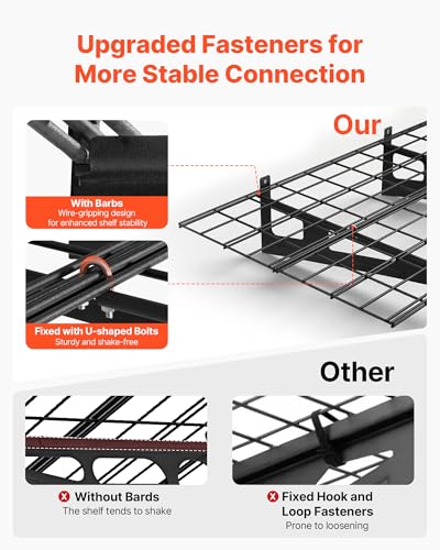 VEVOR 2-Tier Heavy Duty Wall Garage Shelving, 8 Pack 1 x 3 - Image 6