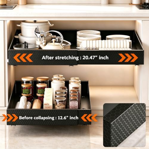 4Pack Pull Out Cabinet Organizer,Expandable Width | Home Organization - Image 3