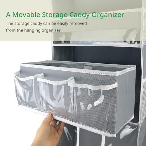 Door Hanging Storage Organizer,with 3 Bins 1 Movable Baby Diaper - Image 3
