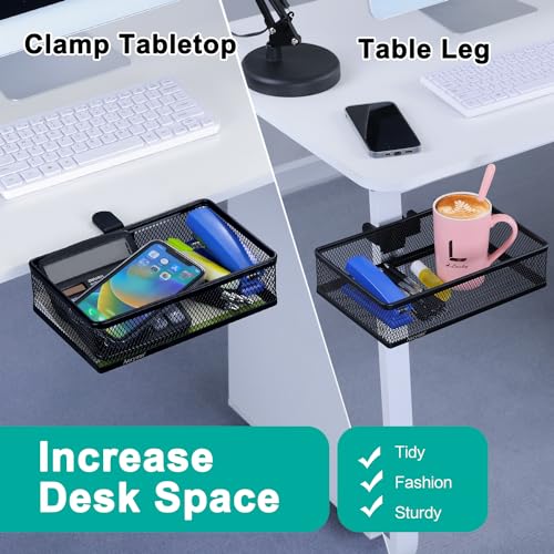 Under Desk Drawer, Clamp on Desk Organizer Under Table - Image 3