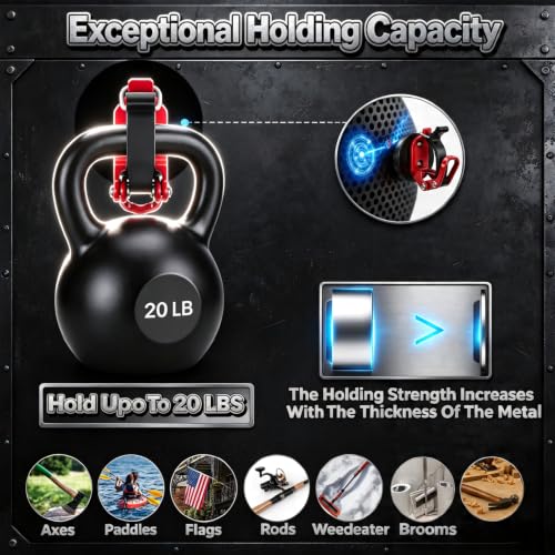 2 Pack Magnetic Shovel Holder for Truck, Heavy Duty Shovel Mounts - Image 5