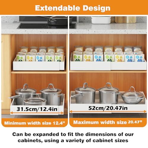COVAODQ 1 Pack Pull Out Cabinet Organizer Extendable - Image 5