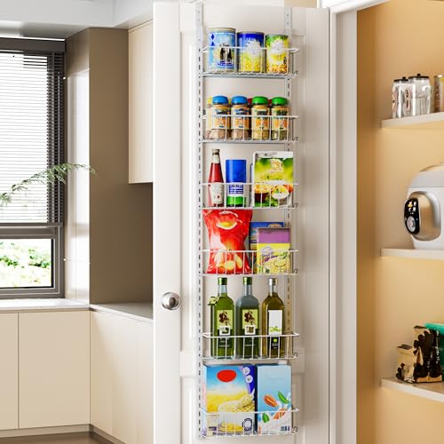 Delamu Pantry Door Organizer, Adjustable Metal Over | Pull Out Organiz - Image 2