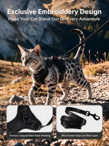 Jacquard Cat Harness & Leash Set, Escape-Proof Vest | Pet Essentials - Image 3