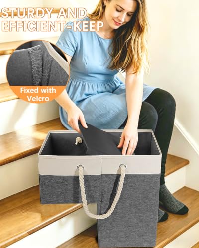 LHZ.K Stair Basket with Removable Divider & | Home Organization - Image 6