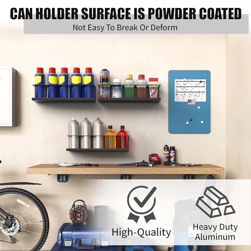 2 Pack Wall-Mounted Aerosol Spray Can Holder Storage Rack - Image 7
