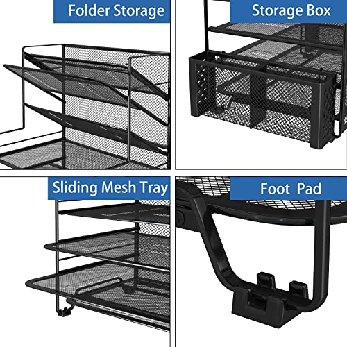 Simple Trending 7 Tier Desk File Organizer, Letter Tray Paper - Image 4