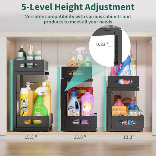 Under Sink Organizer, 2-Pack of 2-Tier Metal Slide O | All Products - Image 4