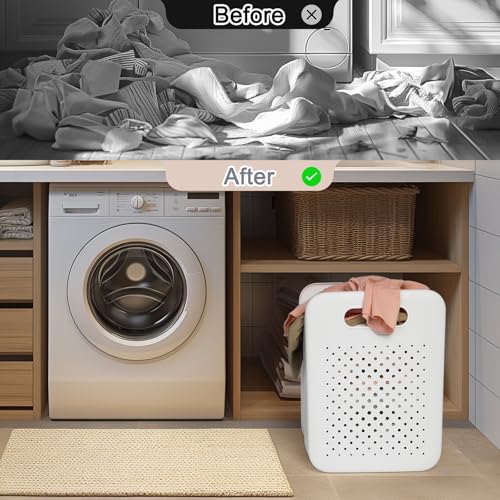Collapsible Laundry Basket, Wall Mounted Foldable Hamper - Image 6