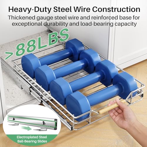 Pull out Cabinet Organizer, 15"W X 21"D, Heavy Duty | Pull Out Organiz - Image 6