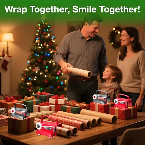 Wraprocut (2-Pack) Wheel Wrapping Paper Cutter & Tape - Image 7