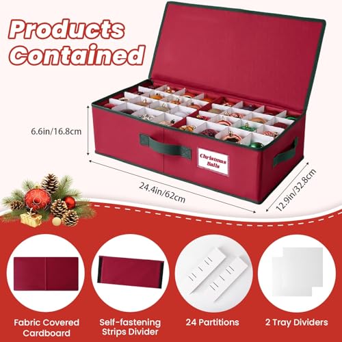BlessedSeason Christmas Ornament Storage Box -Stores Up - Image 3