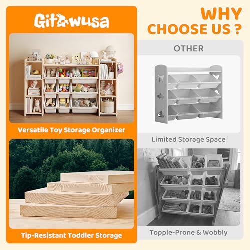 Toy Storage Organizer, Kids Bookshelf with 6 Shelves - Image 4