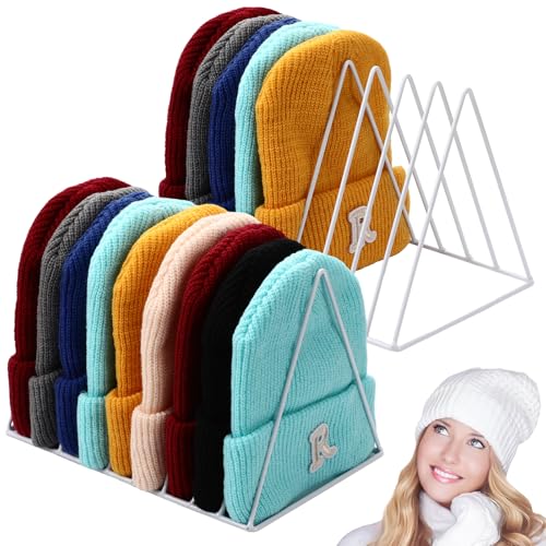 2 Pcs Beanie Organizer Holder Metal Hat Storage Display - Image 2