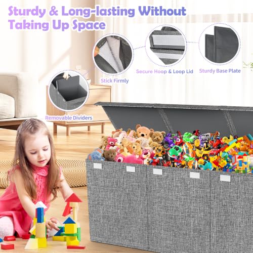 Extra Large Toy Box with Lids, Large Storage Chest Organizer - Image 6