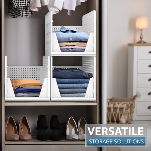 Sorbus Stackable Closet Organizer, Open-Front Shelf Bins (3 XL) - Image 6