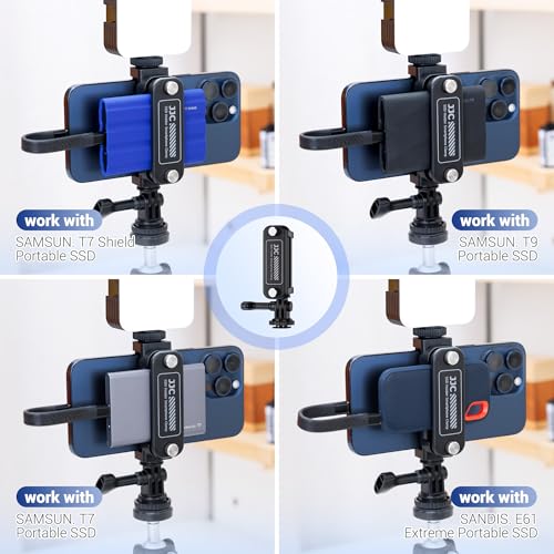 JJC SSD Holder Bracket for Samsung T5 T7 T9, Phone Tripod Mount - Image 5