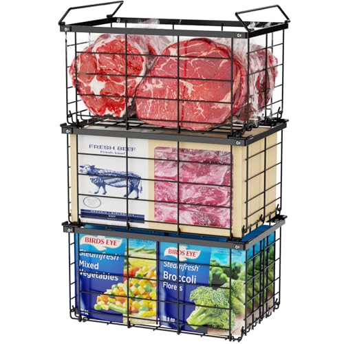 Chest Freezer Organizer - Large Baskets for 5 to 7 Cu.Ft, 3 Pack - Image 2