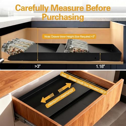 GOENDR Metal Spice Drawer Organizer, 4-Tier Spice Rack for Drawer - Image 7