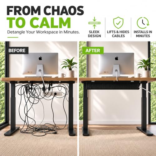 Perfect POSTURE Mesh Cable Management Tray Under Des | Cable Managemen - Image 3