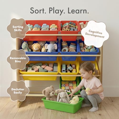 Humble Crew Kids Toy Organizer with 12 Bins, 4 Tier Storage - Image 7