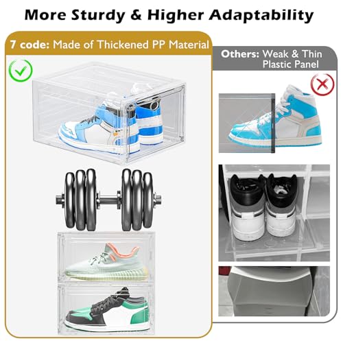 12 Pack Shoe Organizer, Stackable Shoe Storage Boxes - Image 6