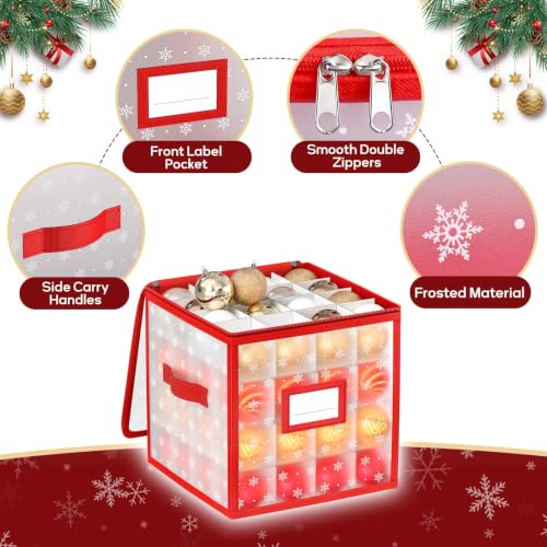 Christmas Ornament Storage Box, 64 Ball Container | Home Organization - Image 5