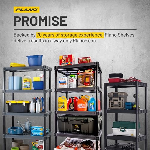 Plano 4-Shelf Plastic Storage Shelves, 48” x 23” x 14” - Image 7