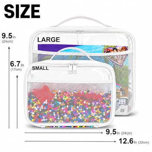 Clear Toy Storage Bags with Zipper, 4 Pack Building Block - Image 3