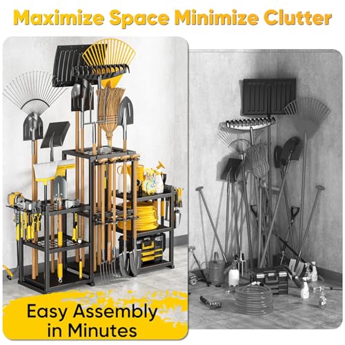 42" H Large Garden Tool Organizer, Holds Up to 86 Tools - Image 7