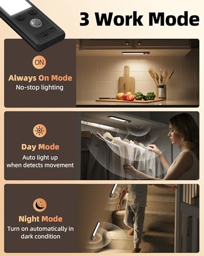 EZVALO 8" Under Cabinet Lighting, 2400mAh USB-C Rechargeable - Image 6