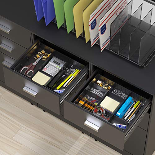 Simple Houseware Drawer Organizer Tray, 9 Adjustable Compartments - Image 3