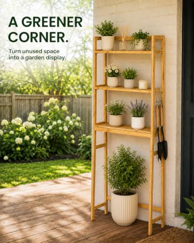 Over The Toilet Storage,Space Saving 3 Tier Bamboo | Home Organization - Image 7