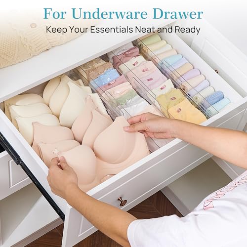 Vtopmart 12 Pack Drawer Dividers for Clothes, 4" High 10.2"-16.5" - Image 6