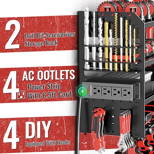 Large Power Tool Organizer Wall Mount with Charging | All Products - Image 5