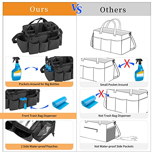 LoDrid Wearable Cleaning Caddy Bag with 4 Foldable Dividers - Image 4