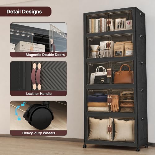 Stackable Storage Bins with Lids, 550QT Lockable Storage Cabinet - Image 4