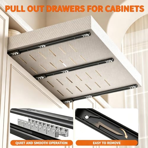 Pull Out Cabinet Organizer, Expandable 12.6"-20.47" 2Pack (White) - Image 7