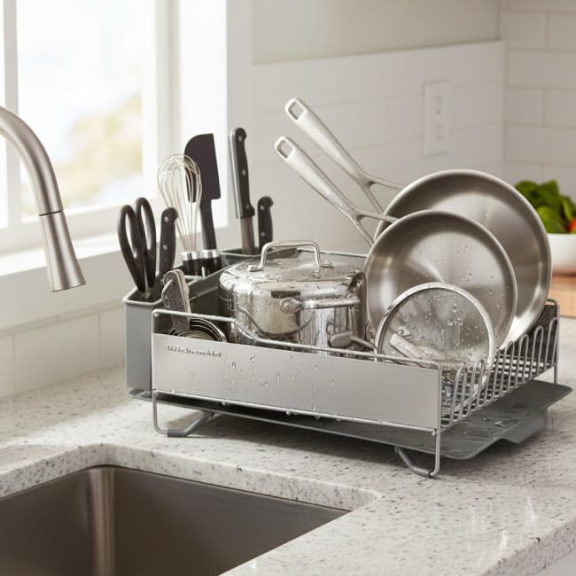 KitchenAid Large Capacity Full Size Rust Resistant Dish Rack - Image 3