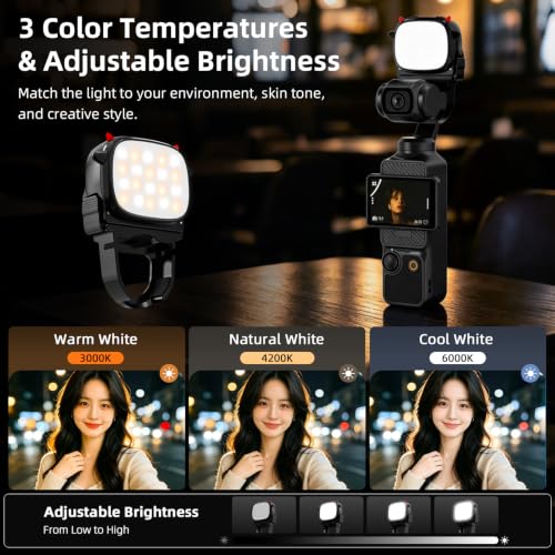 Pocket 3 LED Light Accessories, Magnetic Mini Fill Light - Image 5