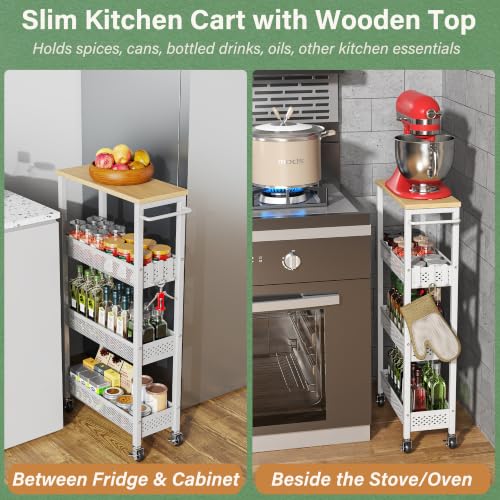 OKZEST Slim Laundry Room Organization Cart with Upgraded Metal - Image 5