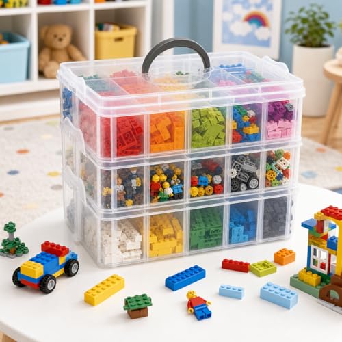 Guyuyii Bead Organizer, 3-Tier with 30 Adjustable Compartments - Image 7
