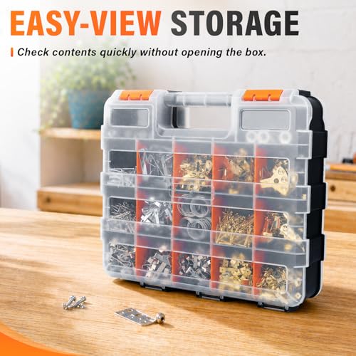 DIYSELF Screw Organizer, Double-Sided 34-Compartment - Image 5