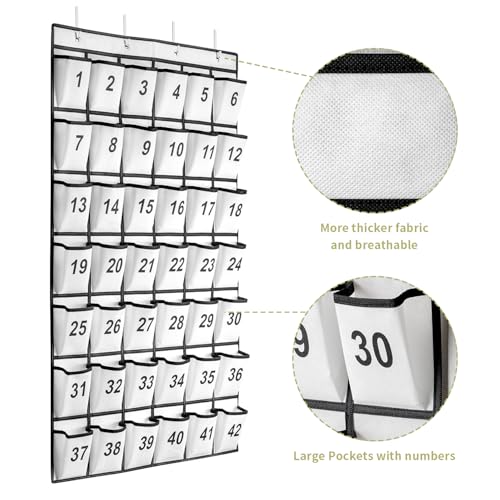 SAVERHO 42 Pockets Numbered Classroom Pocket Chart for Cell - Image 5